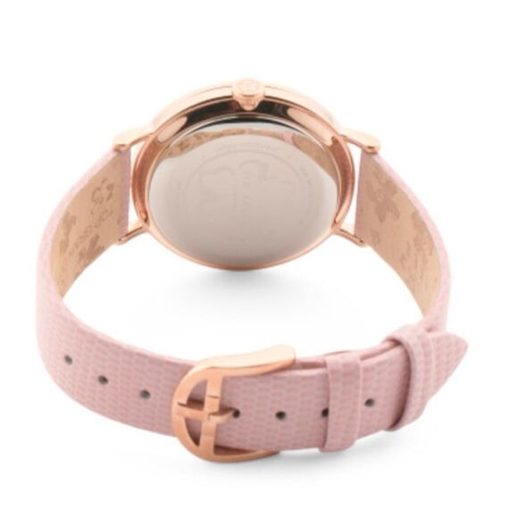 Ted Baker Phylipa Pink Silver Rose Gold Iconic Bow Leather Strap Quartz Watch - Picture 2 of 16